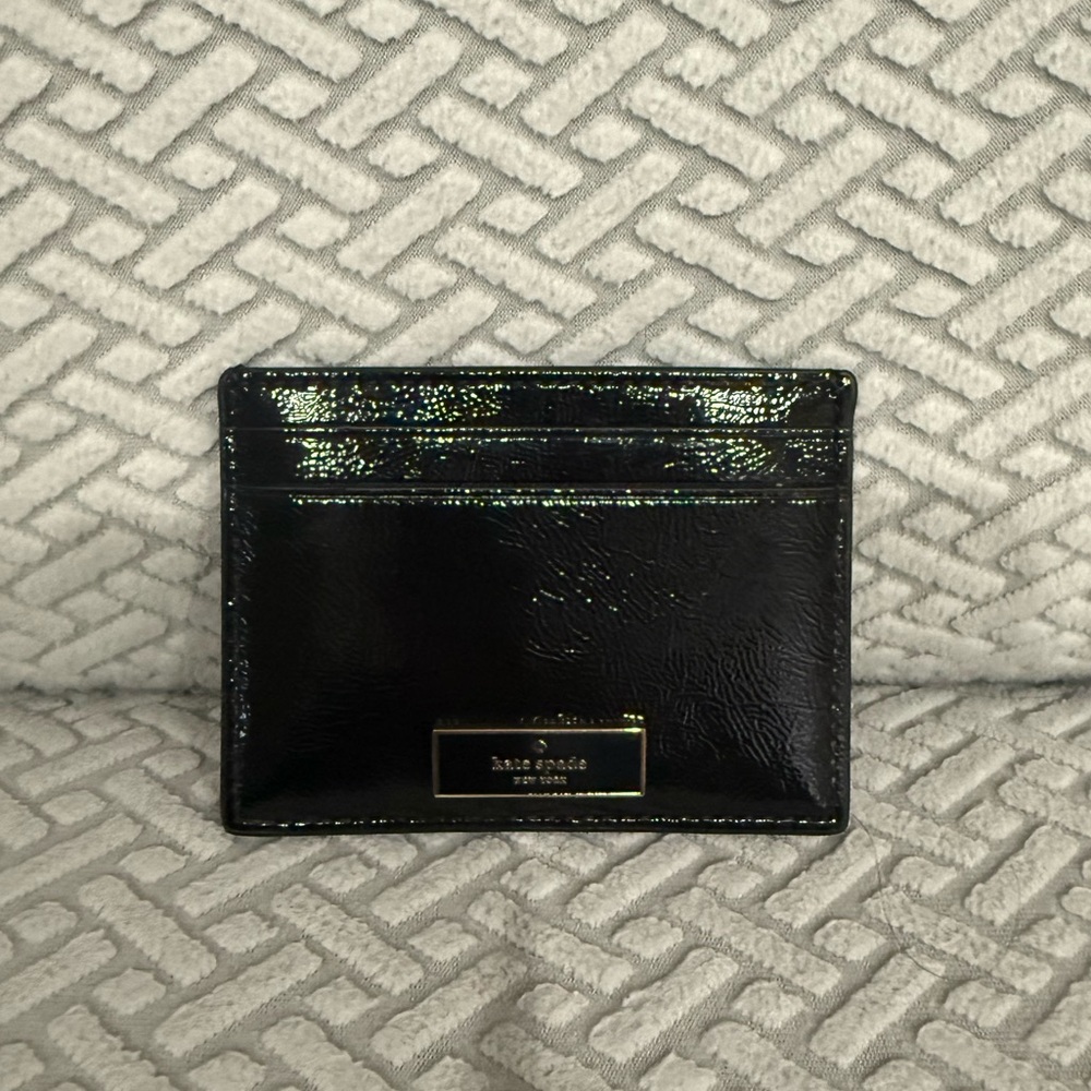 New! Kate Spade Black Card Holder slim in black